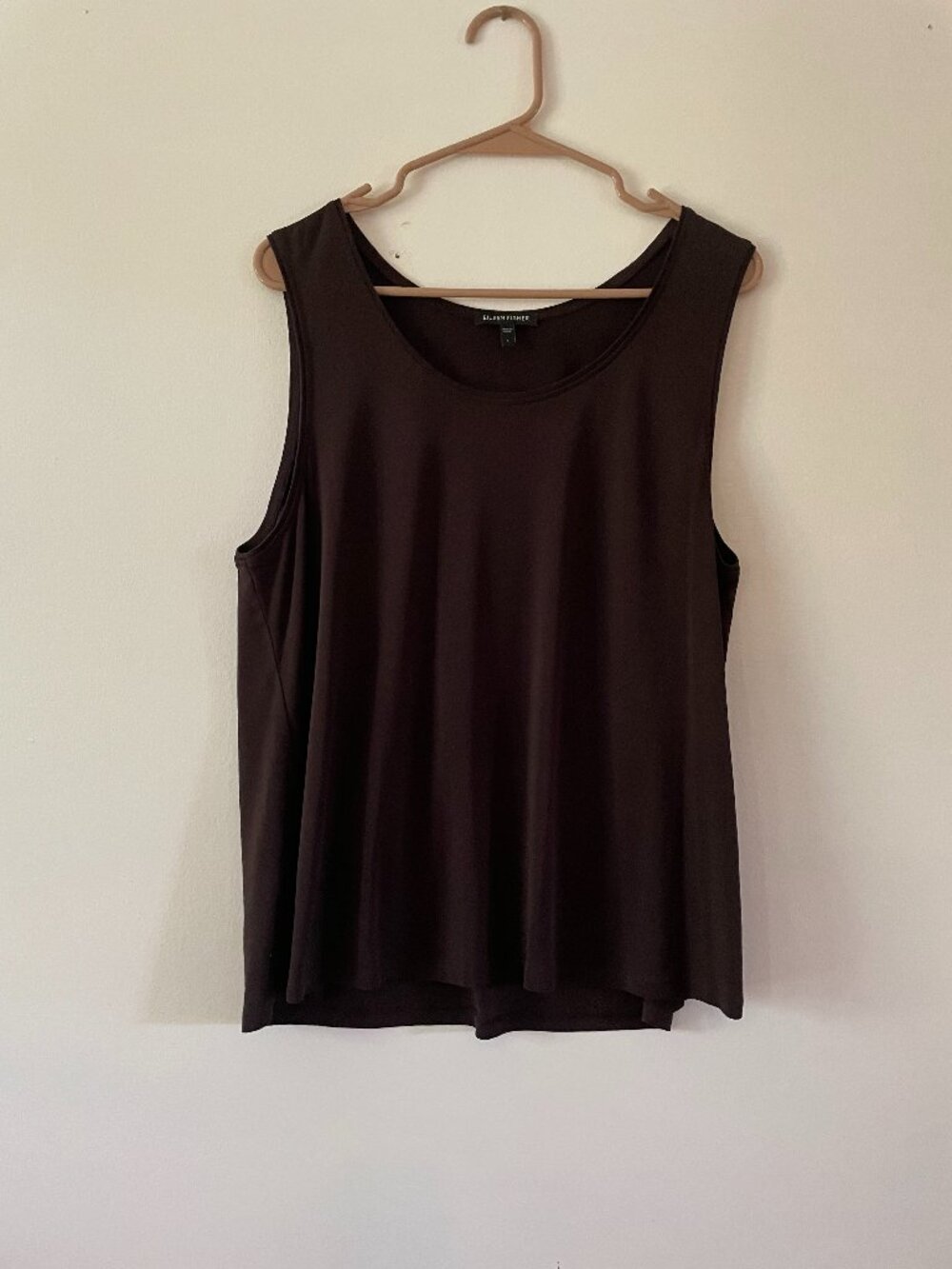 Eileen Fisher Brown Silk Camisole Undershirt size L